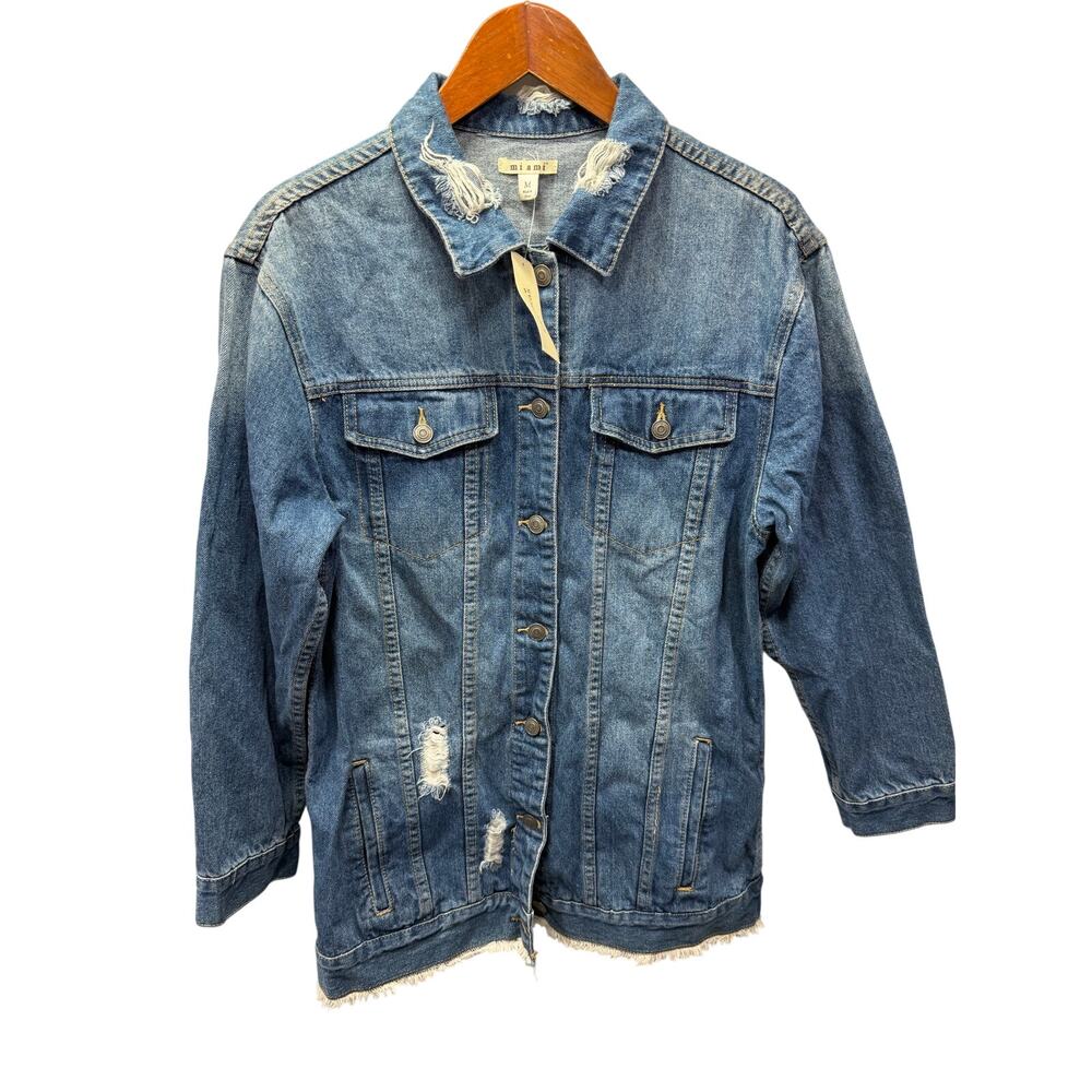 Miami Women’s Jeans Jacket Size M NEW #  K31-R
